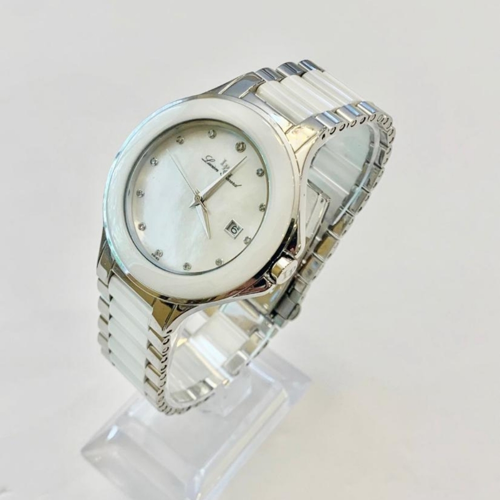 Lucien Piccard Men's Swiss Stainless Steel White Watch 28001WH